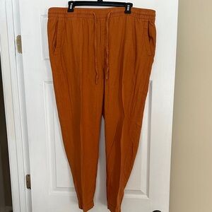 Old Navy Women's Orange linen blend Pants